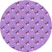 Square Patterned Violet Purple Rug, pat713pur