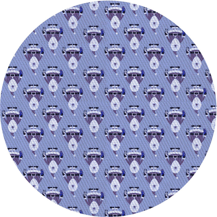 Square Machine Washable Transitional Slate Blue Rug in a Living Room, wshpat714blu