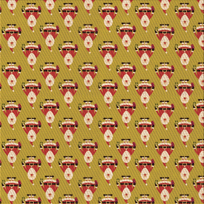 Round Patterned Mahogany Brown Rug, pat714org