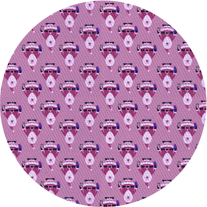 Square Machine Washable Transitional Violet Purple Rug in a Living Room, wshpat714pur