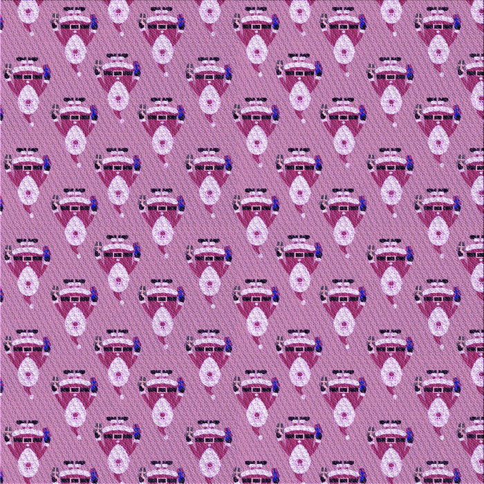 Round Patterned Violet Purple Rug, pat714pur