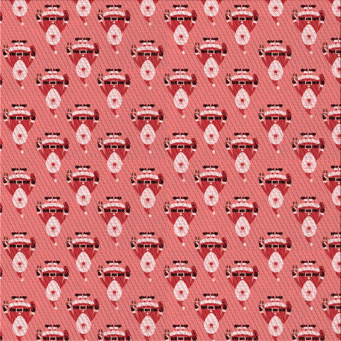 Round Machine Washable Transitional Red Rug, wshpat714rd