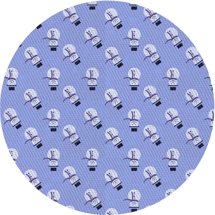 Square Machine Washable Transitional Jeans Blue Rug in a Living Room, wshpat715blu