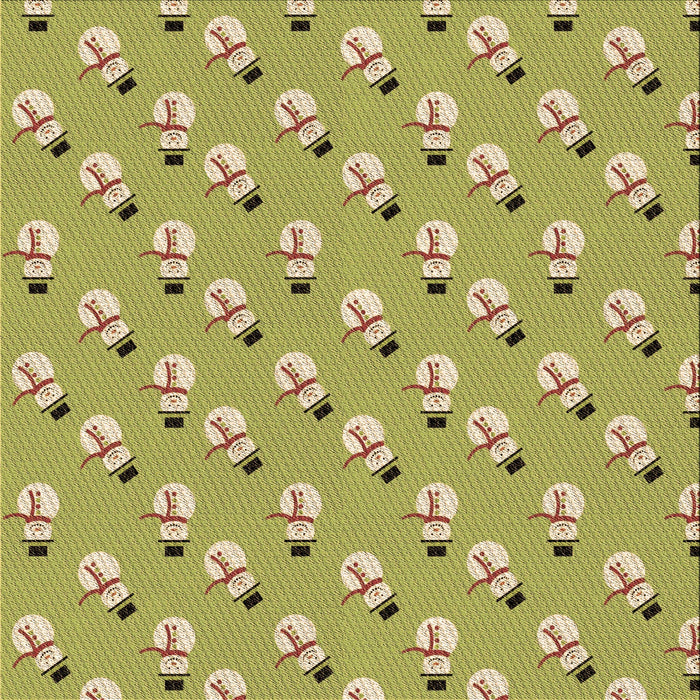 Round Machine Washable Transitional Dark Yellow Green Rug, wshpat715brn