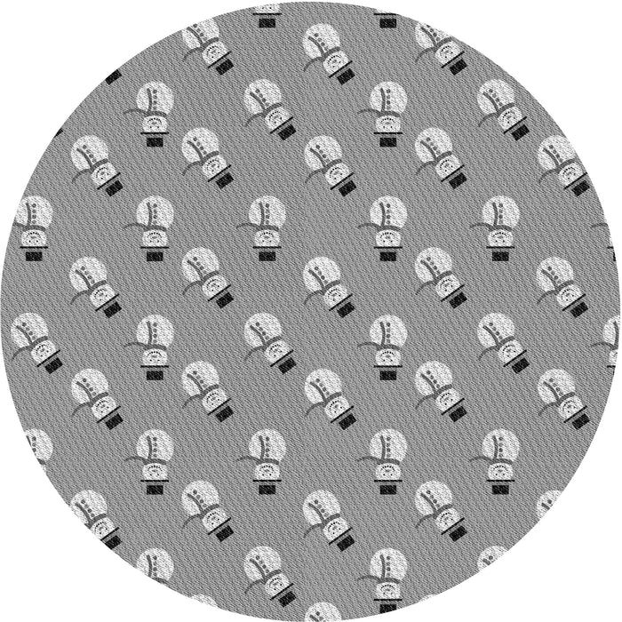 Square Patterned Silver Gray Rug, pat715gry