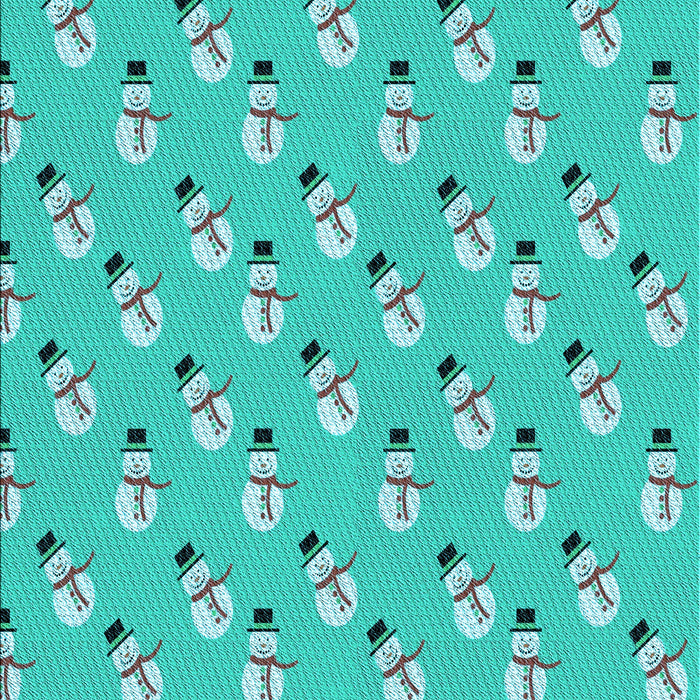 Patterned Bright Cyan Blue Rug, pat715lblu