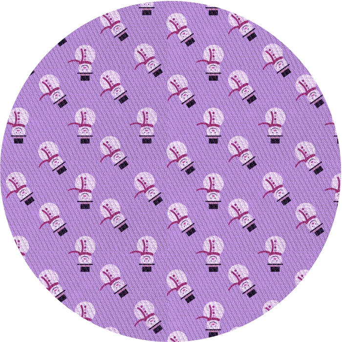 Square Machine Washable Transitional Bright Lilac Purple Rug in a Living Room, wshpat715pur