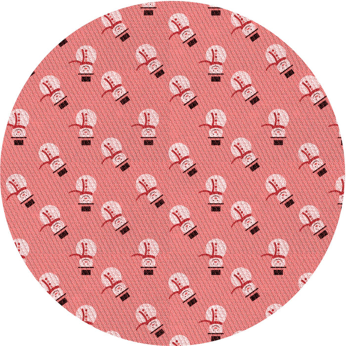 Square Machine Washable Transitional Light Coral Pink Rug in a Living Room, wshpat715rd