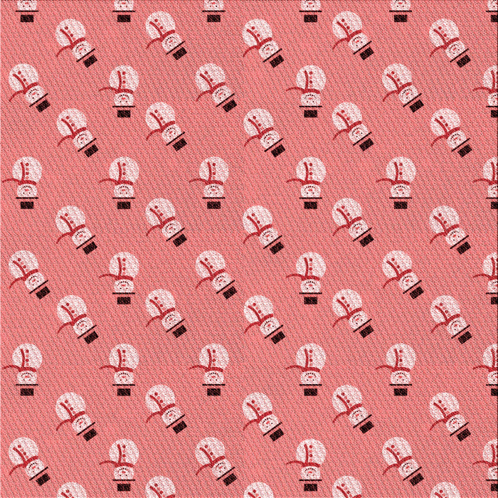 Round Patterned Light Coral Pink Rug, pat715rd