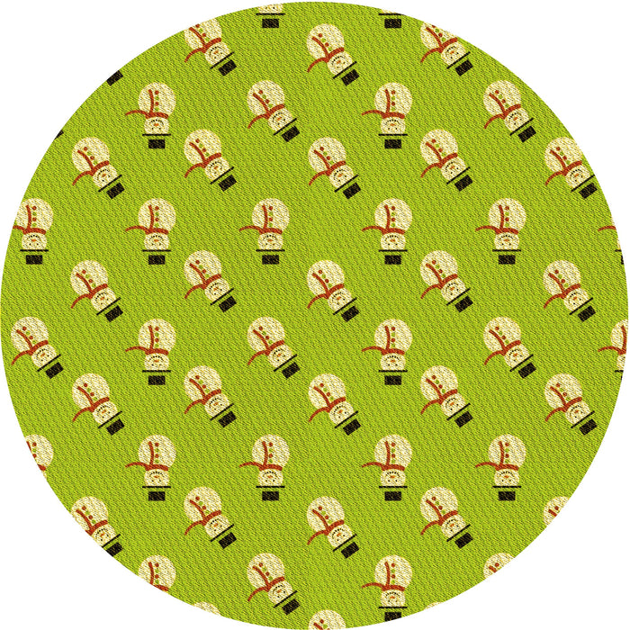 Square Machine Washable Transitional Pistachio Green Rug in a Living Room, wshpat715yw