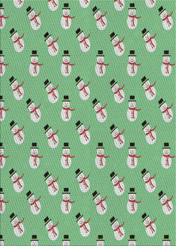 Patterned Forest Green Novelty Rug, pat715