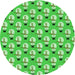 Square Patterned Neon Green Rug, pat716grn