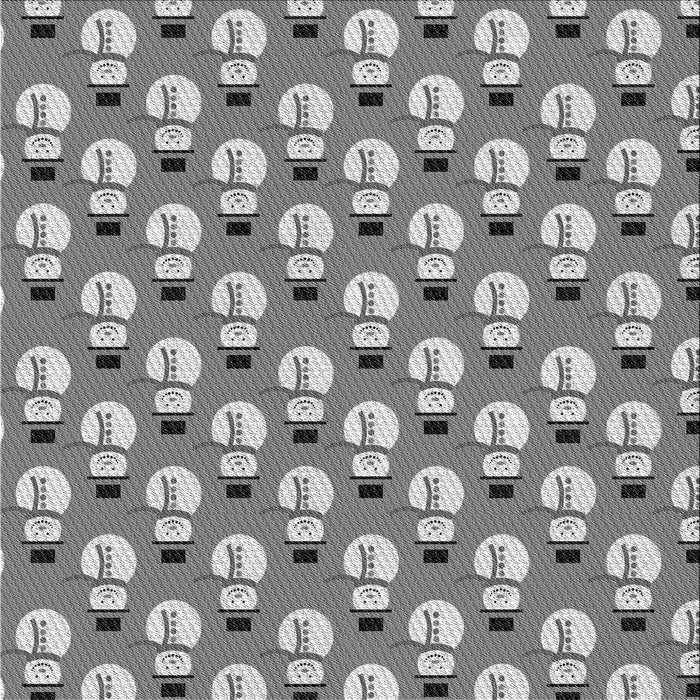 Round Machine Washable Transitional Ash Gray Rug, wshpat716gry