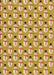 Patterned Chrome Gold Yellow Rug, pat716org