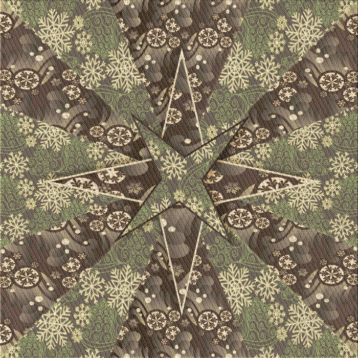 Round Patterned Dark Brown Rug, pat717brn