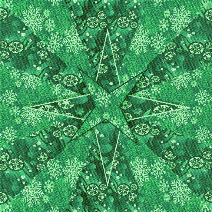 Round Patterned Lime Mint Green Rug, pat717grn