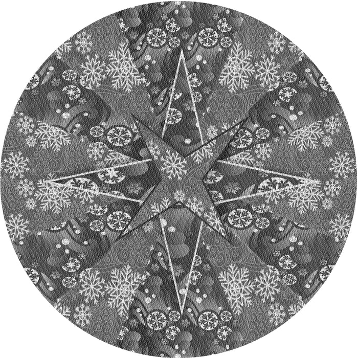 Square Patterned Dark Gray Rug, pat717gry