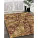 Machine Washable Transitional Saddle Brown Rug in a Family Room, wshpat717org