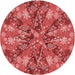 Square Patterned Red Rug, pat717rd