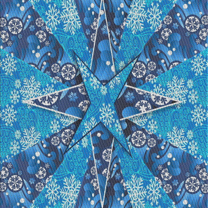 Patterned Blue Novelty Rug, pat717