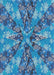 Machine Washable Transitional Diamond Blue Rug, wshpat717