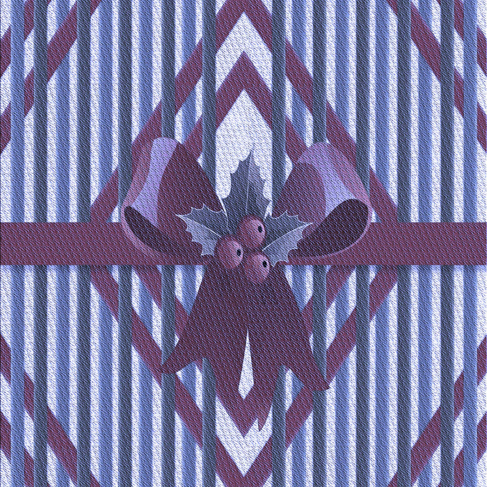 Patterned Denim Blue Rug, pat718blu