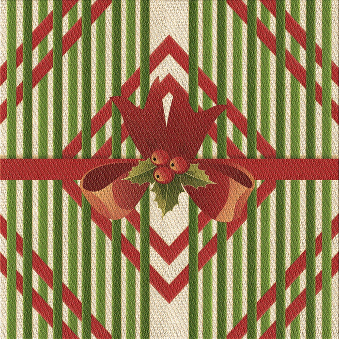 Round Patterned Saddle Brown Rug, pat718brn