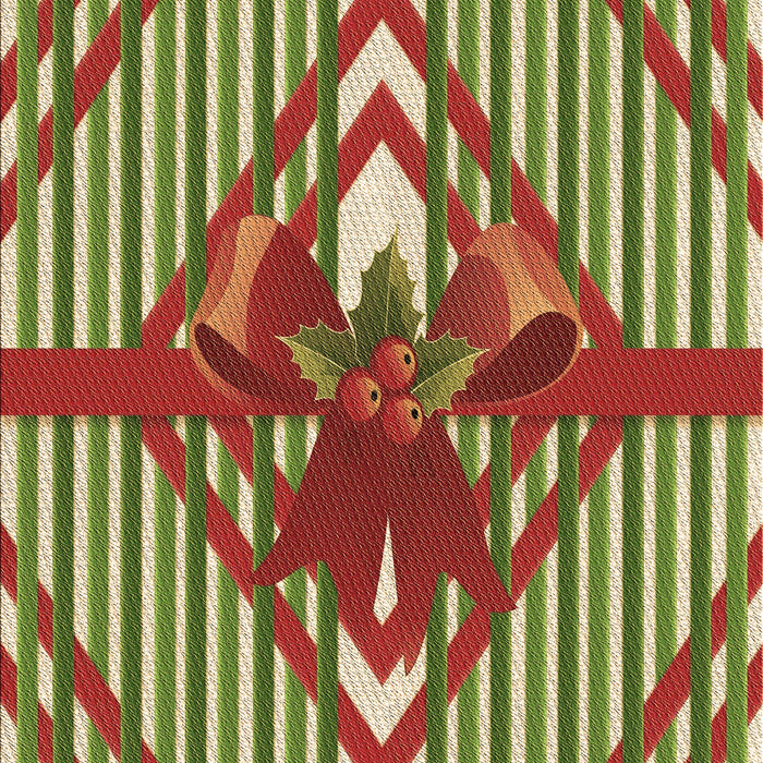 Patterned Saddle Brown Rug, pat718brn