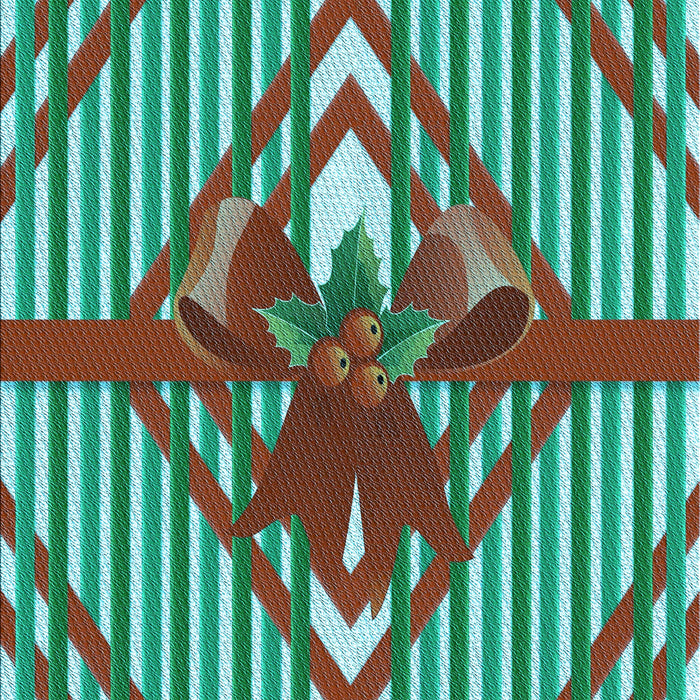 Patterned Turquoise Green Rug, pat718lblu