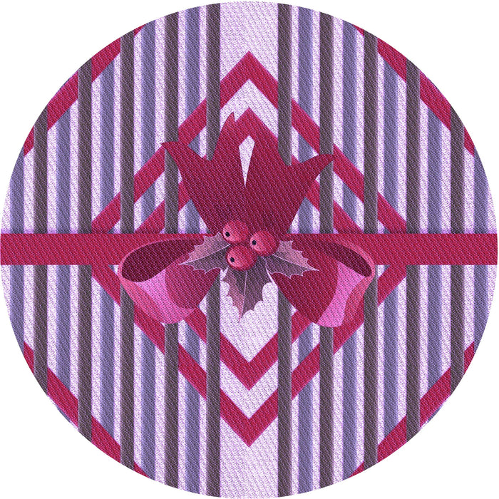 Square Patterned Burnt Pink Rug, pat718pur