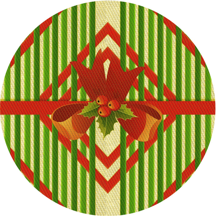 Square Patterned Yellow Green Rug, pat718yw