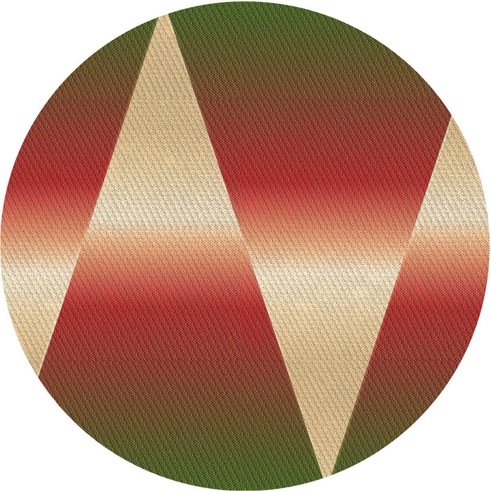 Square Patterned Tomato Red Rug, pat719brn