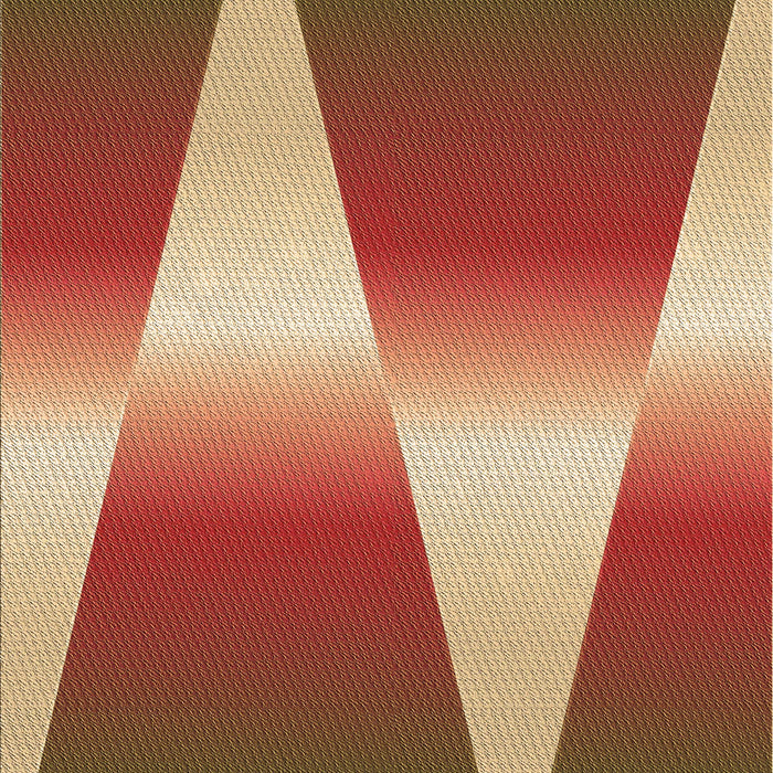 Patterned Tomato Red Rug, pat719brn