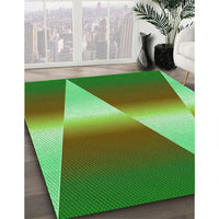 Patterned Seaweed Green Rug, pat719grn