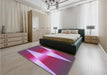 Patterned Lilac Purple Rug in a Bedroom, pat719pur