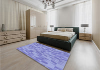 Patterned Denim Blue Rug, pat72blu