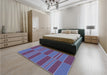 Patterned Purple Rug in a Bedroom, pat720blu