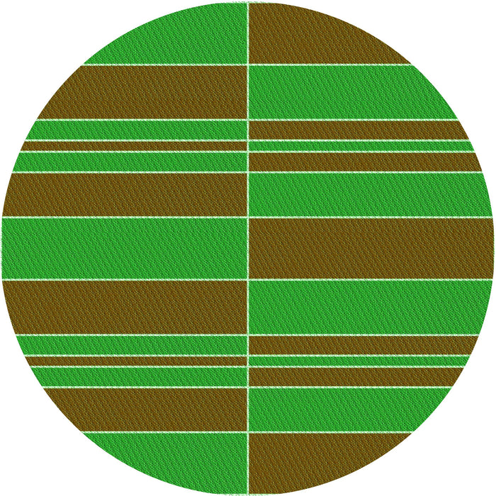 Square Patterned Dark Bronze Brown Rug, pat720grn