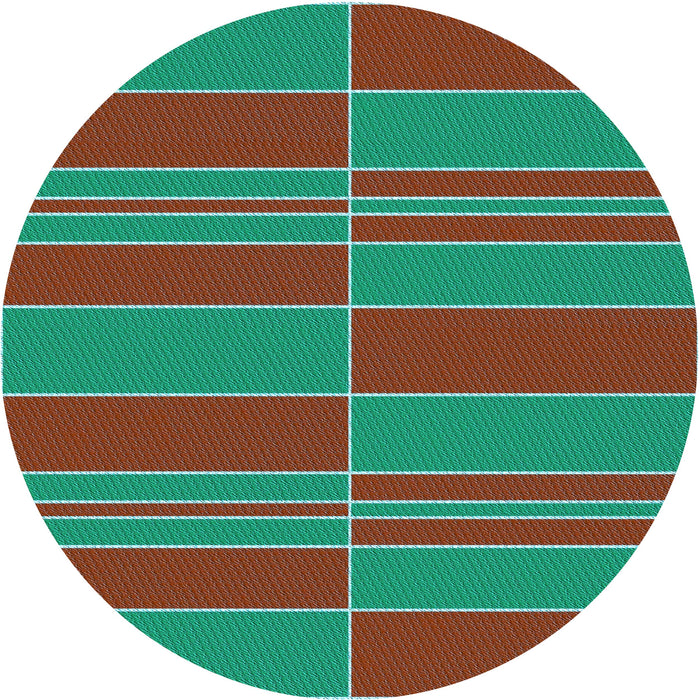 Square Patterned Mahogany Brown Rug, pat720lblu