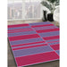 Machine Washable Transitional Medium Purple Rug in a Family Room, wshpat720pur