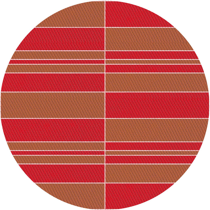 Square Patterned Bright Orange Rug, pat720rd