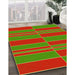 Machine Washable Transitional Neon Red Rug in a Family Room, wshpat720yw