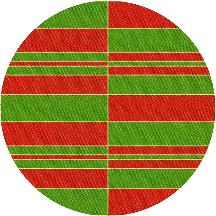 Square Patterned Neon Red Rug, pat720yw