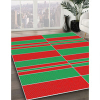 Patterned Red Novelty Rug, pat720