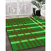 Patterned Army Green Rug in Family Room, pat721grn
