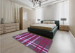 Patterned Orchid Purple Rug in a Bedroom, pat721pur
