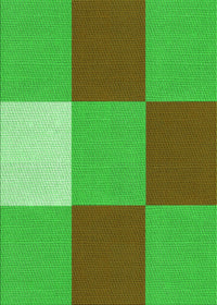 Machine Washable Transitional Neon Green Rug, wshpat722grn