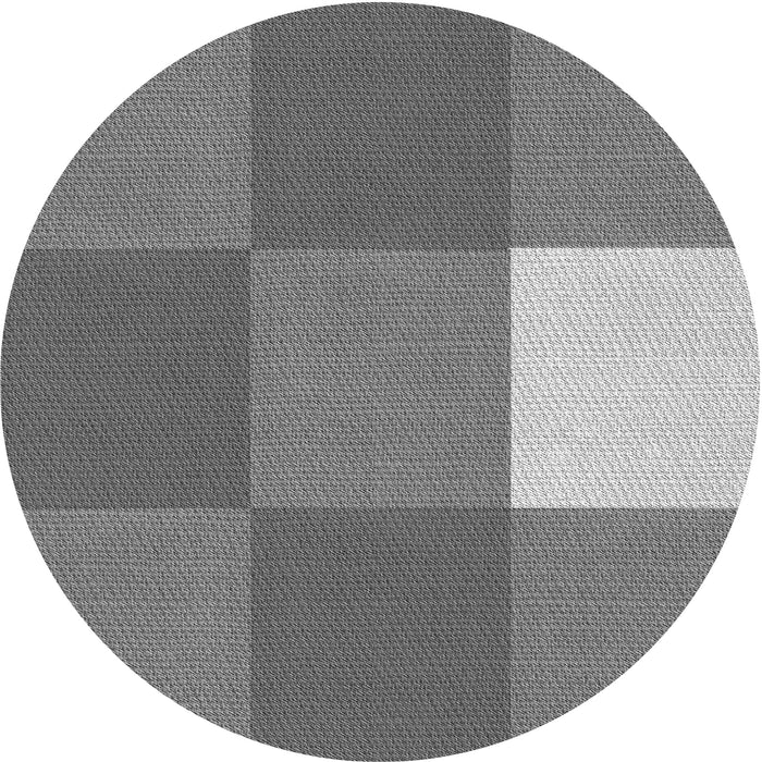 Square Patterned Carbon Gray Rug, pat722gry
