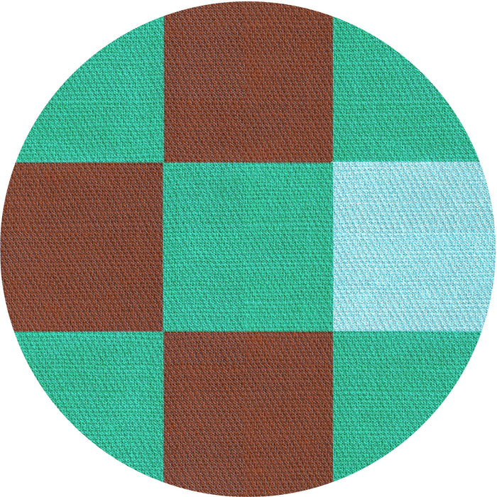 Square Machine Washable Transitional Dark Turquoise Green Rug in a Living Room, wshpat722lblu