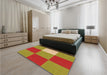 Patterned Red Rug in a Bedroom, pat722org